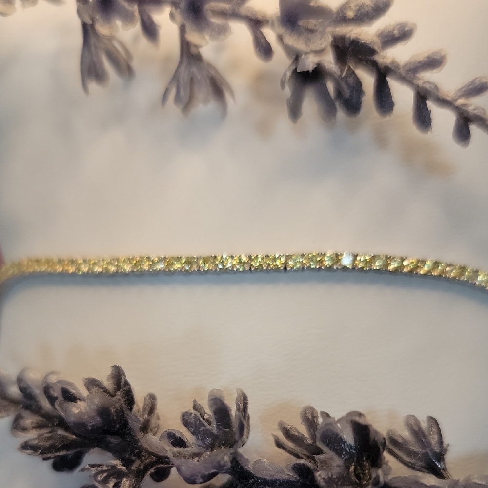 925 Silver Tennis Bracelet With Yellow Moissanite Stones